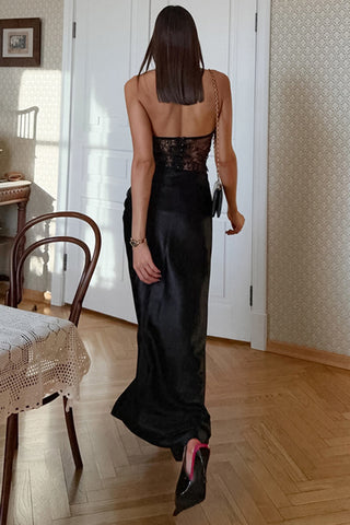 Elegant Lace Halter Skirt Set