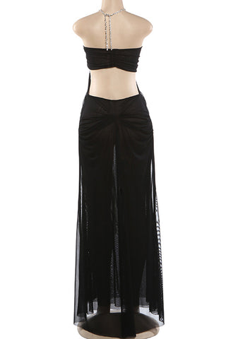 Elegant Cut-Out Evening Gown