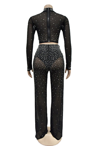 Sheer Glamorous Embellished Outfit