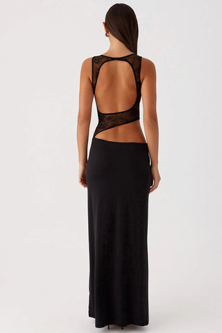 Elegant Cutout Lace Evening Dress