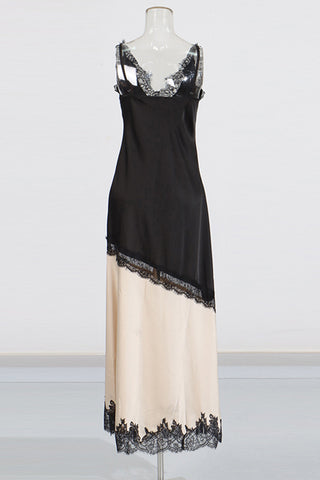 Lace-Trimmed Layered Slip Dress
