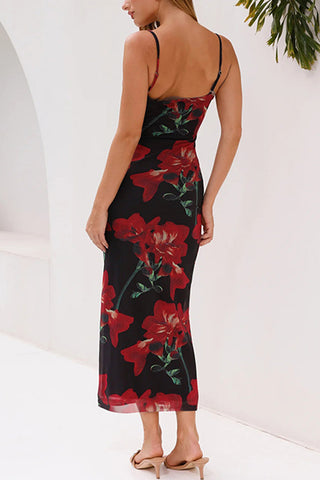 Floral Print Spaghetti Strap Sundress