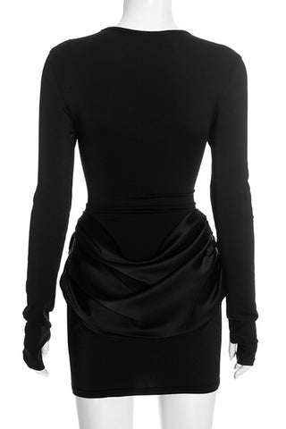 Draped Ruched Evening Dress