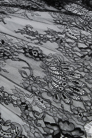 Plunge Neck Lace Maxi Dress