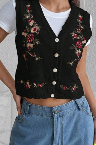 Floral Sweater Vest