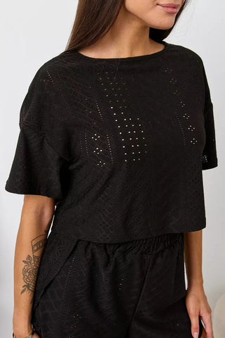 Eyelet Crop Top and Short Set