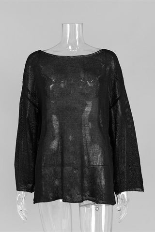 Classic Open Knit Relaxed Fit Top