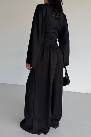 Wide-Sleeve Pants Set