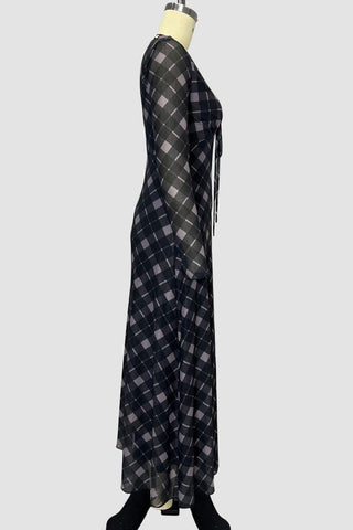 Plaid Long Sleeve Dress