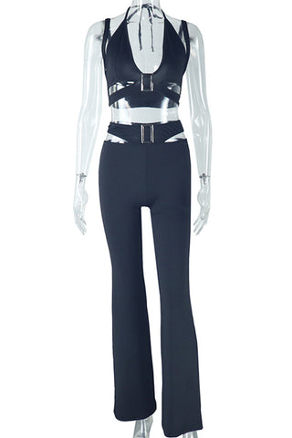 Strappy Cutout Pant Set