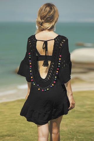 Plunge Neck Beach Cover Dress