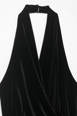 Fringe Halter Wrap Dress