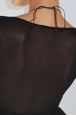 Sheer Cutout Long Sleeve Blouse