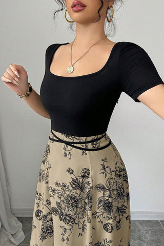 Floral Detail Maxi Dress