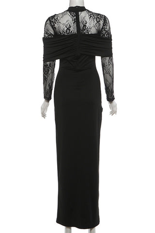 Elegant Lace Long Evening Dress