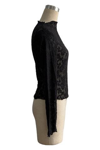Sheer Lace Long Sleeve Top