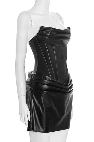 Strapless Ruched Mini Dress
