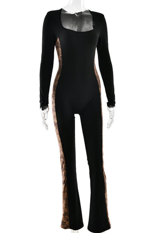 Long-Sleeve Jumpsuit with Side Detail