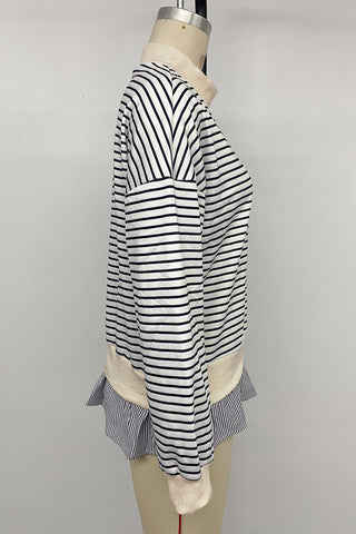 Striped Layered Sweatshirt