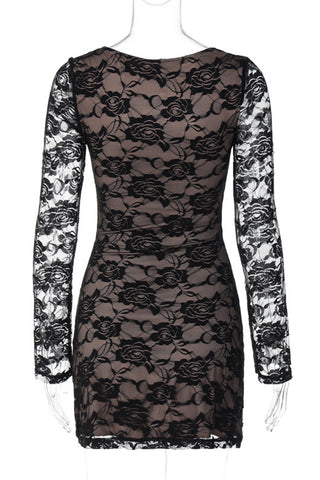 Lace Overlay Night Out Mini Dress