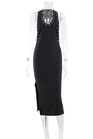 Studded Sleeveless Night Out Dress