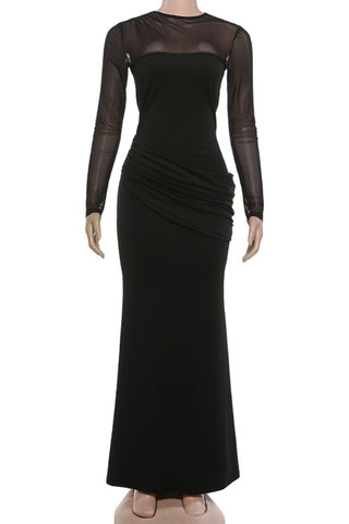 Elegant Long Sleeve Evening Dress