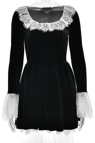 Lace-Trim Casual Dress