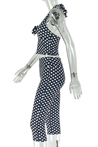 Polka Dot Halter Pants Set