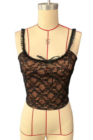 Lace Overlay Cami Top