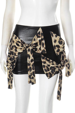 Bow-Accent Mini Skirt