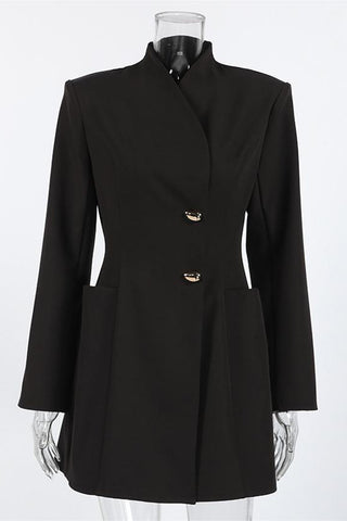 Chic Buttoned Casual Dress