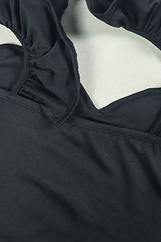 One-Shoulder Ruffle Top and Skirt Set