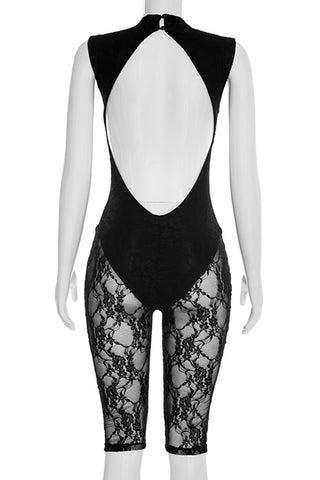 Sleeveless Lace Jumpsuit