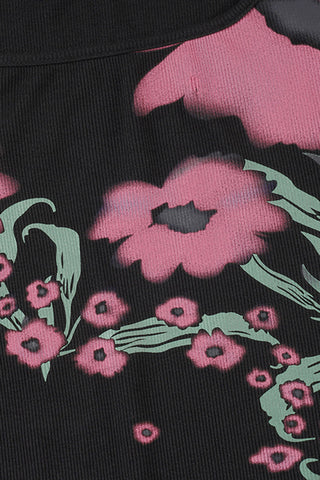 Floral Long-Sleeve Square Neck Blouse