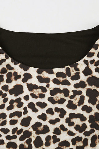 Asymmetrical Leopard Skirt Set