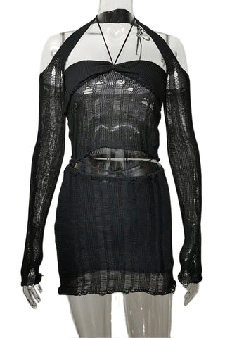 Halter Knit Casual Set