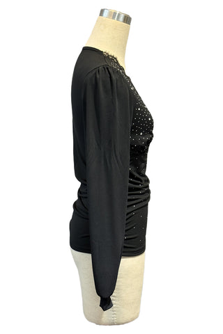 Lace-Trim V-Neck T-Shirt