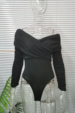 Off-Shoulder Ruched Bodysuit