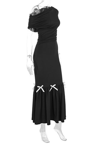Off-Shoulder Ruffled Casual Dress