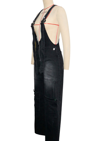 Pocket Detail Denim Jumpsuit