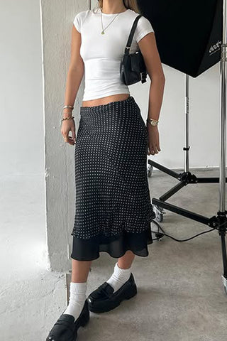 Elegant Polka Dot Skirt