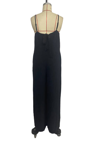 Sleeveless Lace Trim Jumpsuit