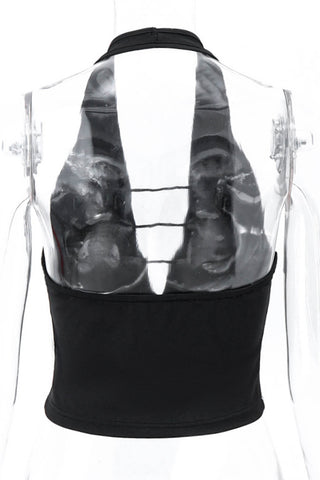 Strappy Cutout Halter Tank Top