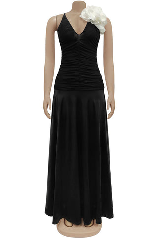 Elegant Ruched Floral Dress