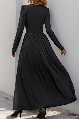 Elegant V-Neck Casual Maxi Dress
