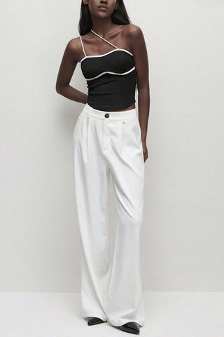 Stylish Asymmetrical Strap Tank Top