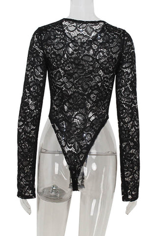 Lace Long-Sleeve Bodysuit