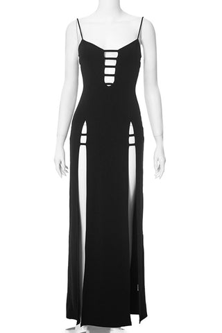 Strappy Cutout Evening Gown