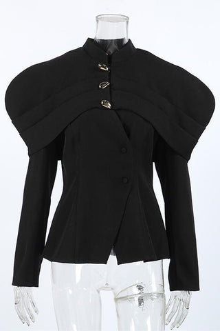 Statement Button-Accent Blouse