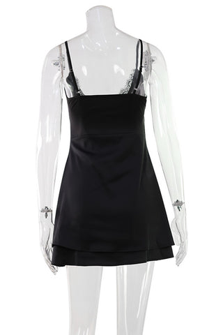 Lace-Trim Slip Dress